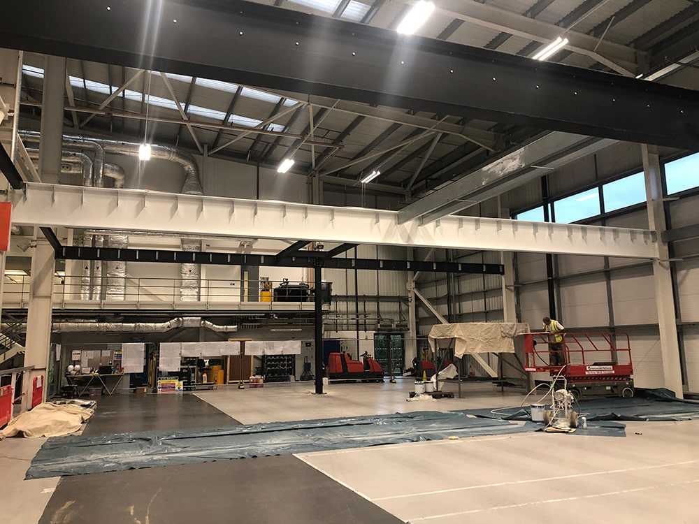 Mezzanine Being Painted