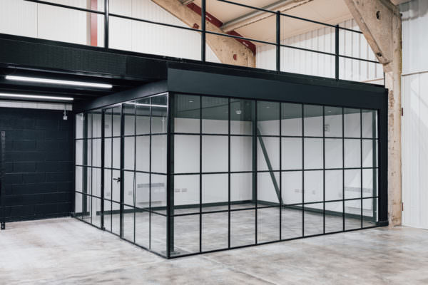 Industrial glass partitioning
